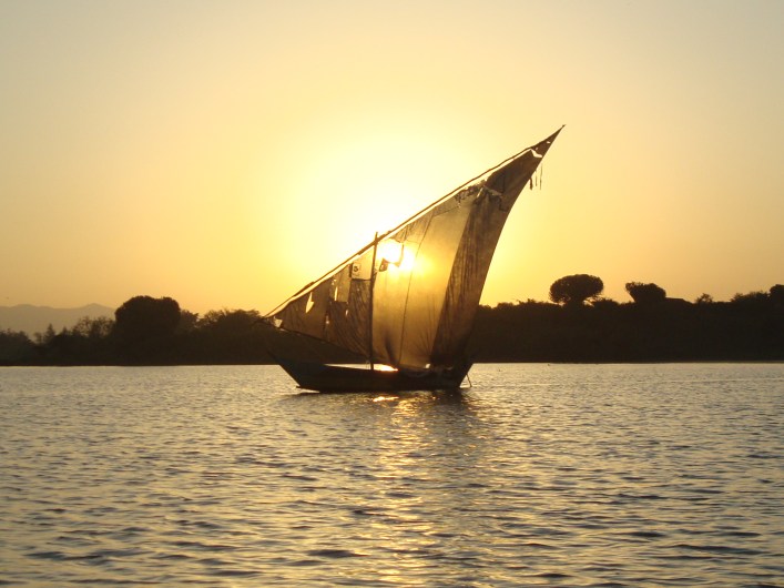 Sunrise on Lake Victoria. The shores of the largest lake in Africa host high malaria transmission areas where the prevalence among the residents remains high