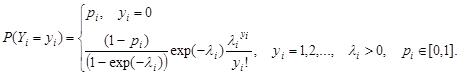 Zero-Inflated Poisson Formula 